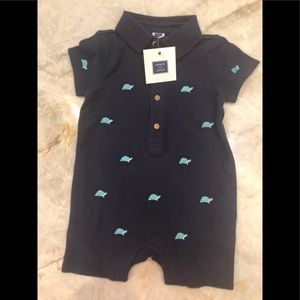 Janie and Jack Turtle onesie 3-6 months